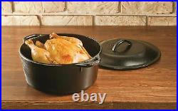 Cast Iron Dutch Oven With Lid 5 Quart Black