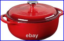 Cast Iron Dutch Oven with Lid Dual Handles Oven Safe up to 500° F or on