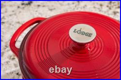 Cast Iron Dutch Oven with Lid Dual Handles Oven Safe up to 500° F or on