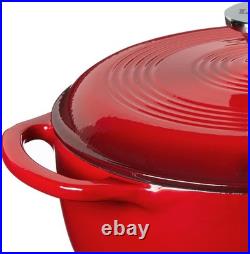 Cast Iron Dutch Oven with Lid Dual Handles Oven Safe up to 500° F or on