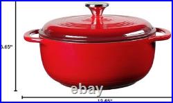 Cast Iron Dutch Oven with Lid Dual Handles Oven Safe up to 500° F or on
