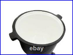 Cast Iron Enamel Dutch Oven Stew Pot Outdoor Cooking Campfire Open Fire 8L! UK