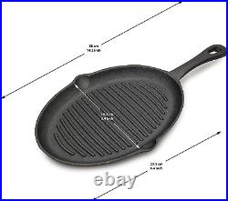 - Cast Iron Fajita Skillet Set Pre-Seasoned with Wooden Base and Mitt Create