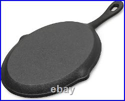 - Cast Iron Fajita Skillet Set Pre-Seasoned with Wooden Base and Mitt Create