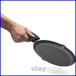 - Cast Iron Fajita Skillet Set Pre-Seasoned with Wooden Base and Mitt Create