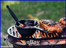 Cast Iron Grill Outdoor Pre Seasoned Charcoal Hibachi Style BBQ Barbecue Picnic