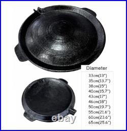 Cast Iron Grill Pan Double-sided Perilla Oil Seasoning Pan Home Garden Camping