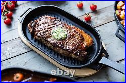 Cast Iron Grizzler Plate Griddle Cast Iron Pan Cast Iron Cookware with Remov