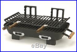 Cast Iron Hibachi Charcoal Grill Portable RV Camping Beach BBQ Cook Tailgating