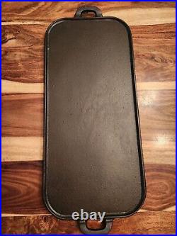 Cast Iron Long Griddle #9, 20.75 L X 9.5 W, Cleaned & Seasoned, Family Size