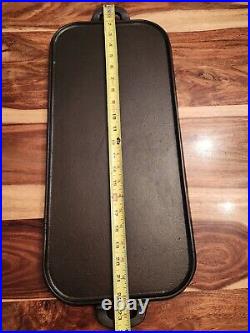 Cast Iron Long Griddle #9, 20.75 L X 9.5 W, Cleaned & Seasoned, Family Size