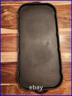 Cast Iron Long Griddle #9, 20.75 L X 9.5 W, Cleaned & Seasoned, Family Size