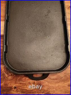 Cast Iron Long Griddle #9, 20.75 L X 9.5 W, Cleaned & Seasoned, Family Size