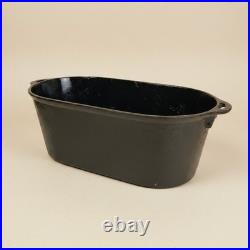 Cast Iron Oval Ham Boiler Fish Poacher Large Primitive Pot 24 Footed Roaster