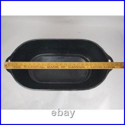 Cast Iron Oval Ham Boiler Fish Poacher Large Primitive Pot 24 Footed Roaster