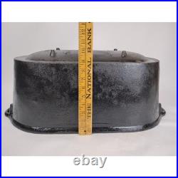 Cast Iron Oval Ham Boiler Fish Poacher Large Primitive Pot 24 Footed Roaster