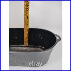 Cast Iron Oval Ham Boiler Fish Poacher Large Primitive Pot 24 Footed Roaster