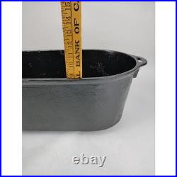 Cast Iron Oval Ham Boiler Fish Poacher Large Primitive Pot 24 Footed Roaster