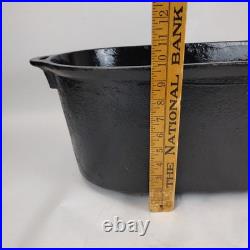 Cast Iron Oval Ham Boiler Fish Poacher Large Primitive Pot 24 Footed Roaster