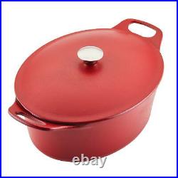 Cast Iron Oven, 6.5-Quart, Red