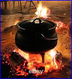 Cast Iron Potjie Pot Cauldron 3.5 Gal sz 6 Wilderness Survival Rituals