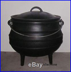 Cast Iron Potjie Pot Sz 3 Cauldron Survival Gypsy Kettle