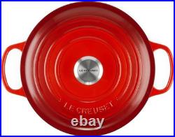 Cast Iron Round Dutch Oven, Size 5.5 Qt, In Red/Cerise, New, By Le Creuset