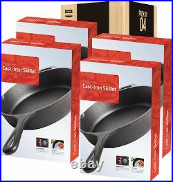 Cast Iron Skillet 12.5 Inches Pre-Seasoned Wholesale Lot of 4 Utopia Kitchen