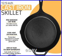 Cast Iron Skillet 12.5 Inches Pre-Seasoned Wholesale Lot of 4 Utopia Kitchen Cast Iron Skillet 12.5 Inches Pre-Seasoned Wholesale Lot of 4 Utopia Kitchen