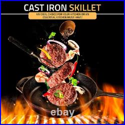 Cast Iron Skillet 12.5 Inches Pre-Seasoned Wholesale Lot of 4 Utopia Kitchen