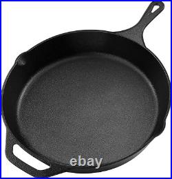 Cast Iron Skillet 12.5 Inches Pre-Seasoned Wholesale Lot of 4 Utopia Kitchen