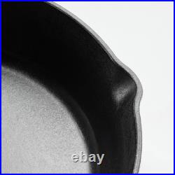 Cast Iron Skillet 12-inch Enamel Frying Pan with Lid for Cooking and Serving