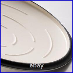 Cast Iron Skillet 12-inch Enamel Frying Pan with Lid for Cooking and Serving