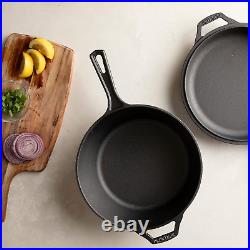 Cast Iron Skillet Cast Iron Pots and Pan Sets 3 Quart Pre-Seasoned Cast Iron