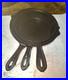 Cast Iron Skillet Set, 1800s Gate Mkd Unknown Maker. #7, #8, #9 Read Description