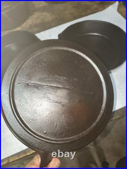 Cast Iron Skillet Set, 1800s Gate Mkd Unknown Maker. #7, #8, #9 Read Description
