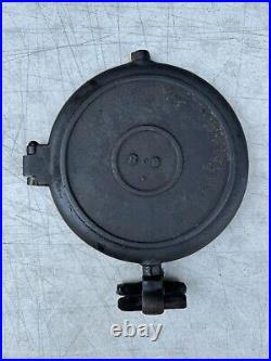 Cast Iron Waffle Maker, Circa 1800s, Flip Flop Style, Size 8/9, Low Base, 2-pc