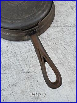 Cast Iron Waffle Maker, Circa 1800s, Flip Flop Style, Size 8/9, Low Base, 2-pc