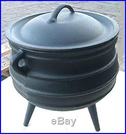 Cast iron Potjie pot Cauldron Outdoor Gypsy Kettle Survival Sz 14