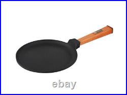 Cast iron pancake pan TM BRIZOLL 220x15 mm with handle OptimaMade in Ukrain