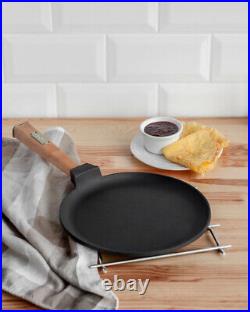 Cast iron pancake pan TM BRIZOLL 220x15 mm with handle OptimaMade in Ukrain