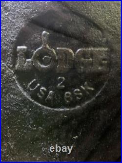 Cast iron skillet smooth polished Vintage Lodge Cast Iron Double Pour Spot