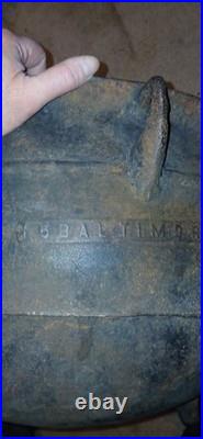 Cauldron With Handles Antique Cast Iron 3 Leg Pot Mark 15 Baltimore MD