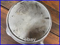 Chicago Foundry Hardware #8 Cast Iron Skillet with Wooden Handle