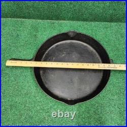 Chicago Hardware Foundry #14 Diamond Logo Cast Iron Skillet 16 No Cracks Flat
