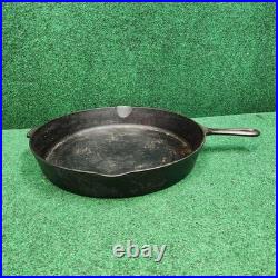 Chicago Hardware Foundry #14 Diamond Logo Cast Iron Skillet 16 No Cracks Flat