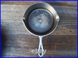 Chicago Hardware Foundry / CHF Hammered Plated Cast iron 3 Skillet Set, Restored