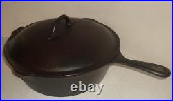 Chicago Hardware Foundry Diamond #A Favorite Cast Iron 8 1/2 Chicken Fryer & Lid