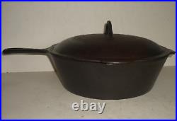 Chicago Hardware Foundry Diamond #A Favorite Cast Iron 8 1/2 Chicken Fryer & Lid