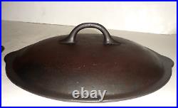 Chicago Hardware Foundry Diamond #A Favorite Cast Iron 8 1/2 Chicken Fryer & Lid